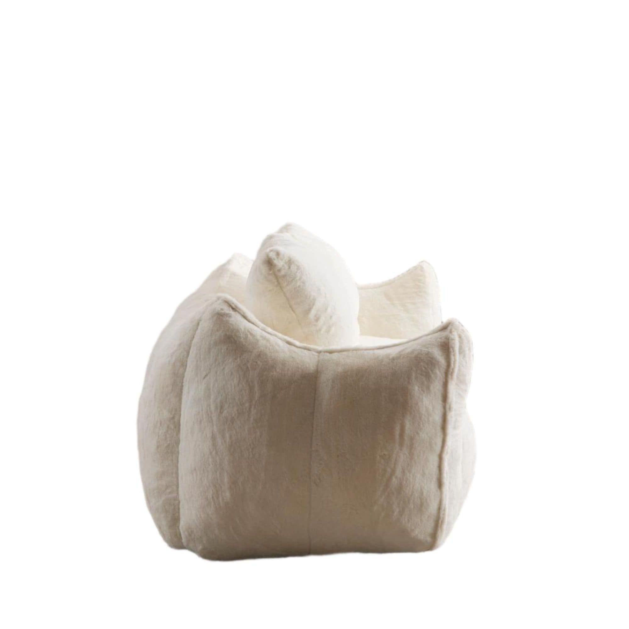 Giant Bean Bag Sofa For Adults Ultra Soft Fluffy Loveseat White_voghion.com